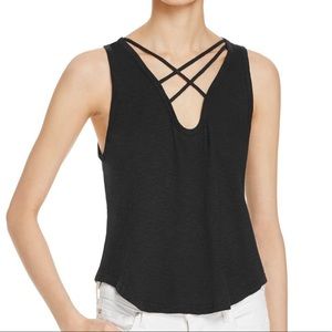 LNA triple cross tank top / black / small